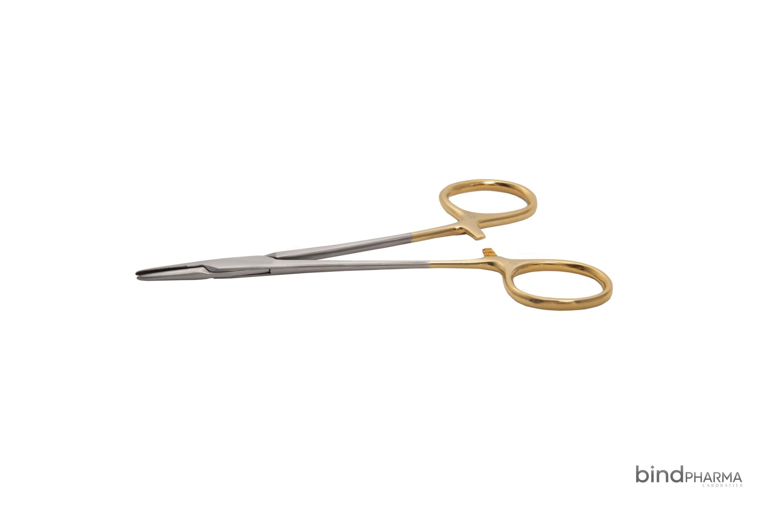 Needle holder inspected and packed as part of a clinic instrument set
